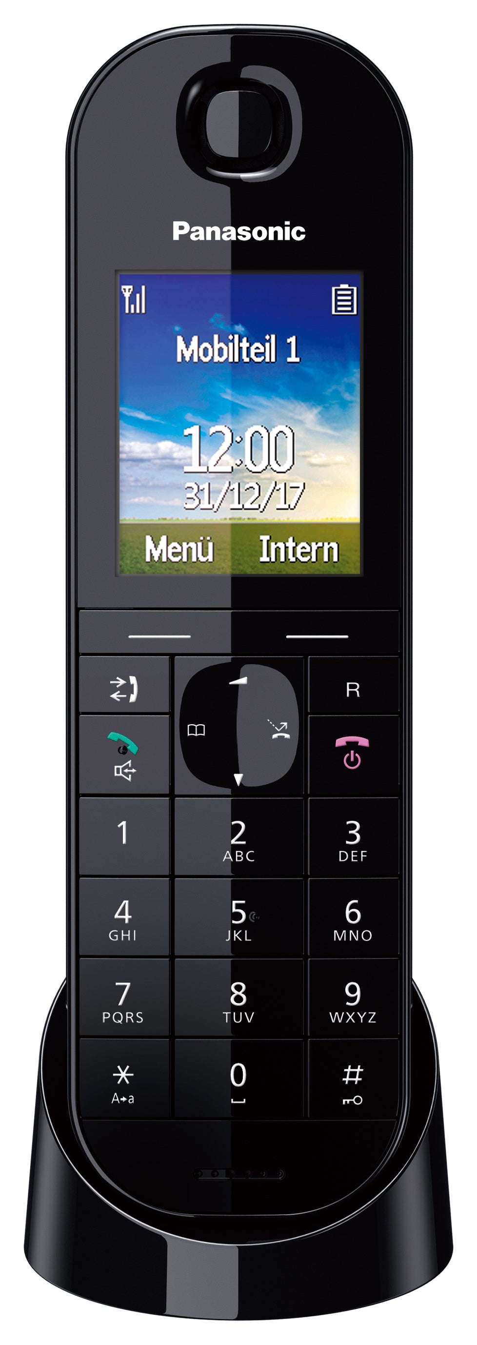 Panasonic IP Schnurlostelefon mit CAT-iq KX-TGQ400GB - schwarz Panasonic IP Schnurlostelefon mit CAT-iq KX-TGQ400GB - schwarz